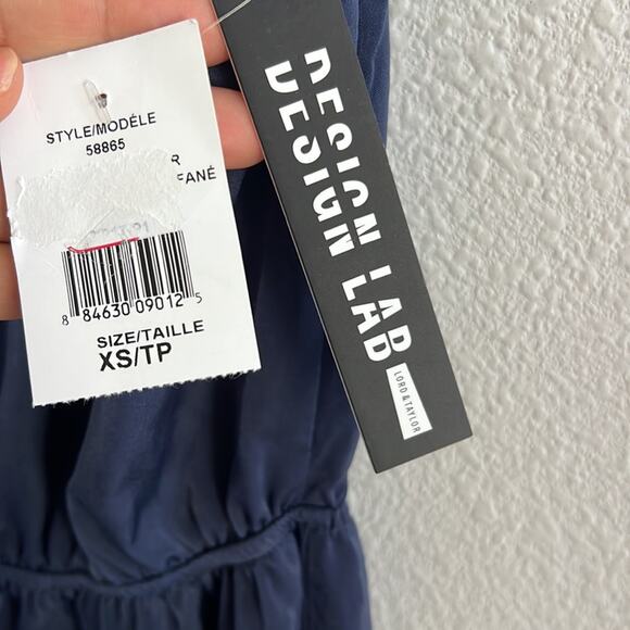 NWT Lord & Taylor Design Lab Dress Silky Midi Lightweight Blue XS - Picture 6 of 10